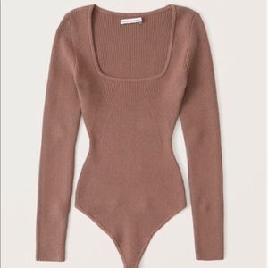 Abercrombie & Fitch Sweater Bodysuit - Brown - Size S
